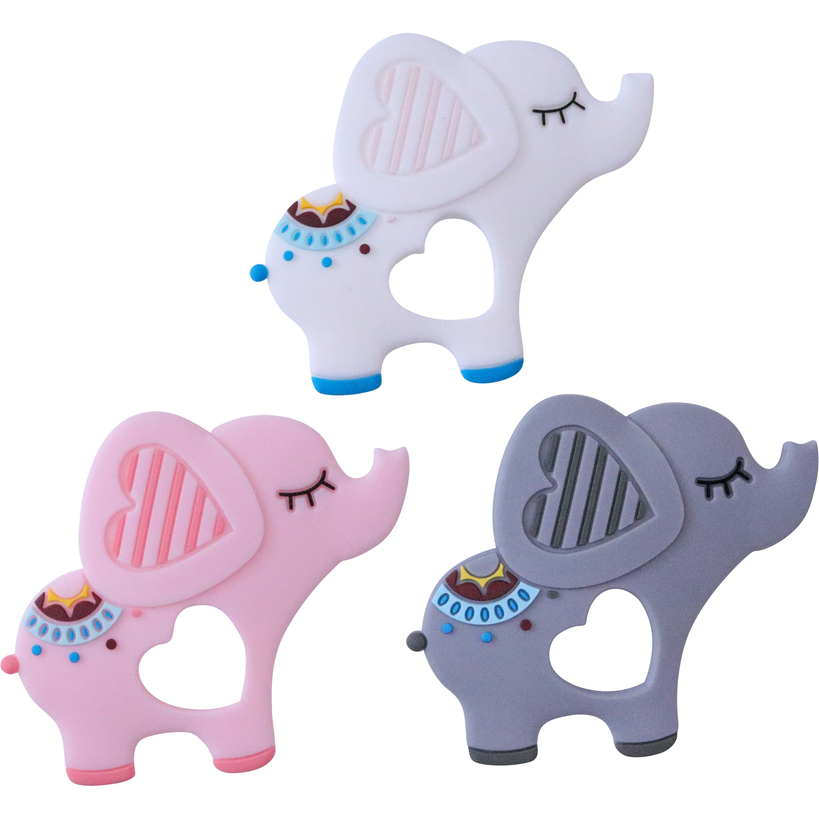 Teether Toy Asstd Elephants