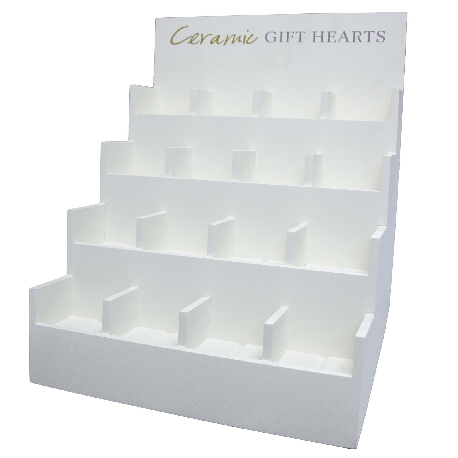 Display Box Ceramic Hearts Neutral