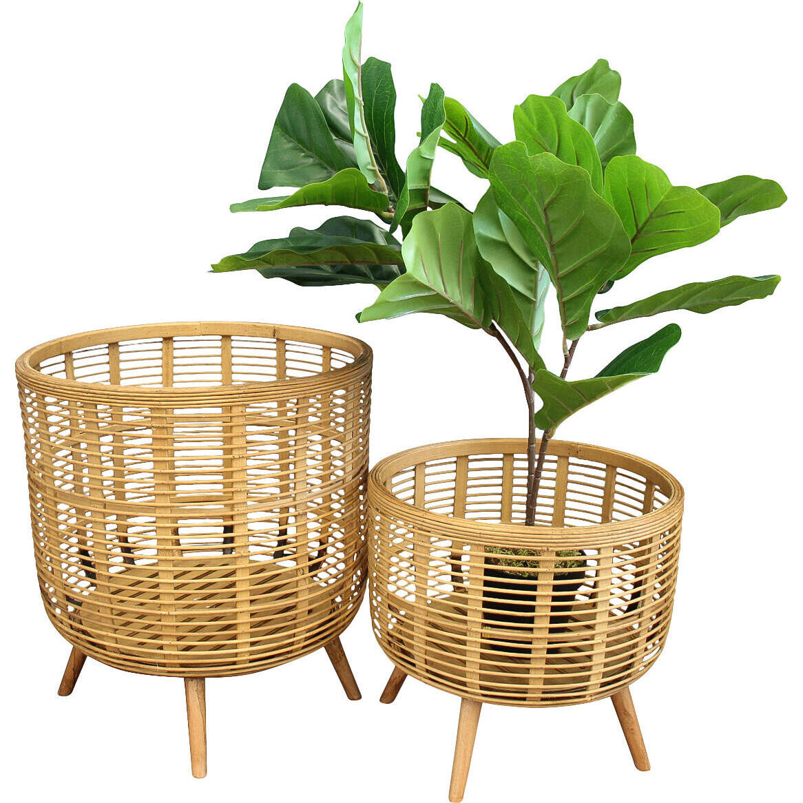 Bamboo Planter S/2 Natural