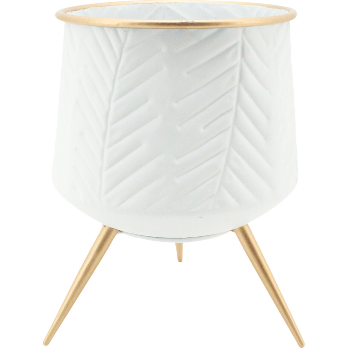 Planter Leaf White/Gold Short