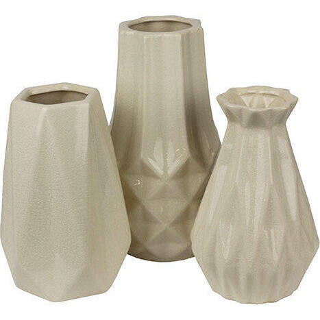 Vase Diamont Tall Creme