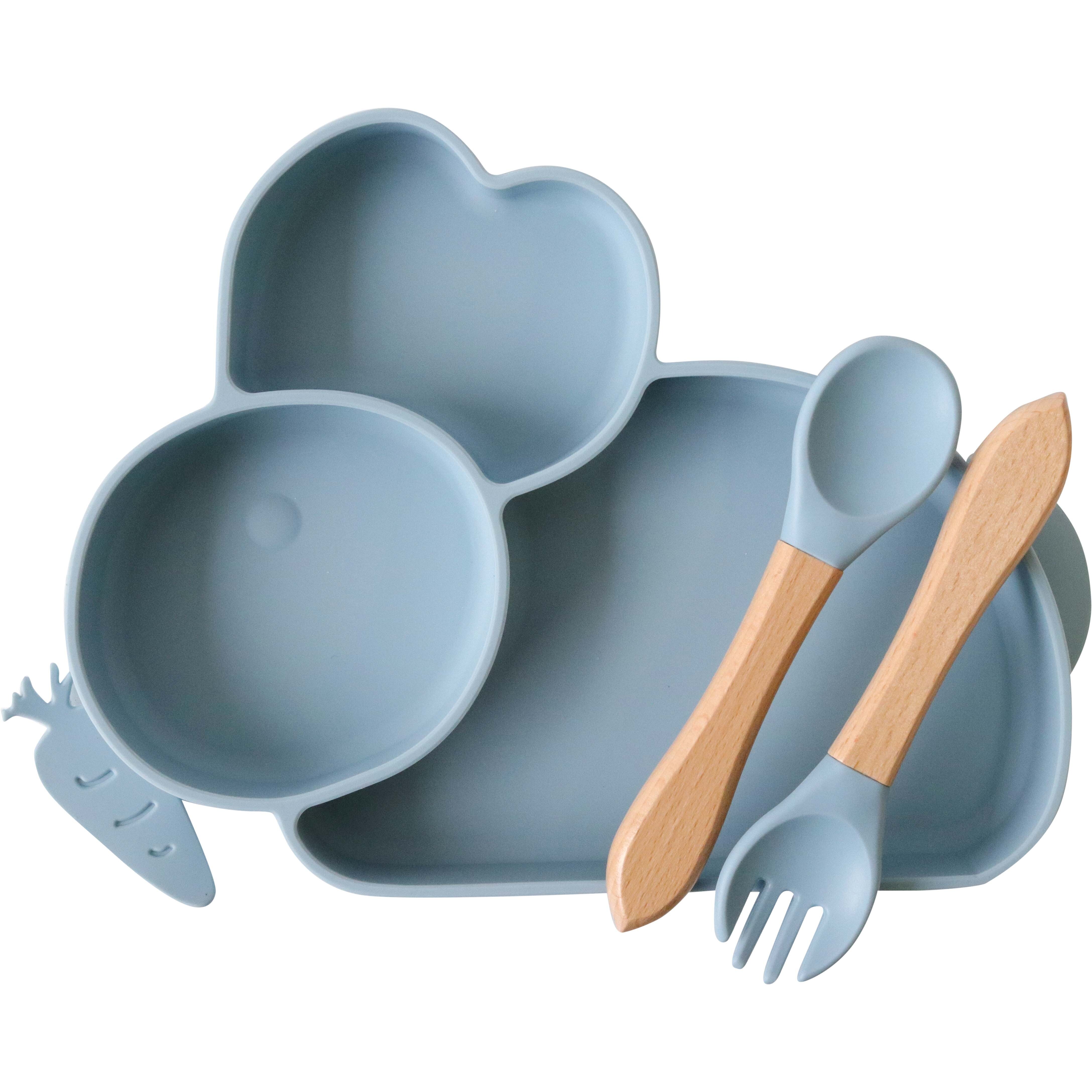 Silicone Bowl Set Bunny Blue