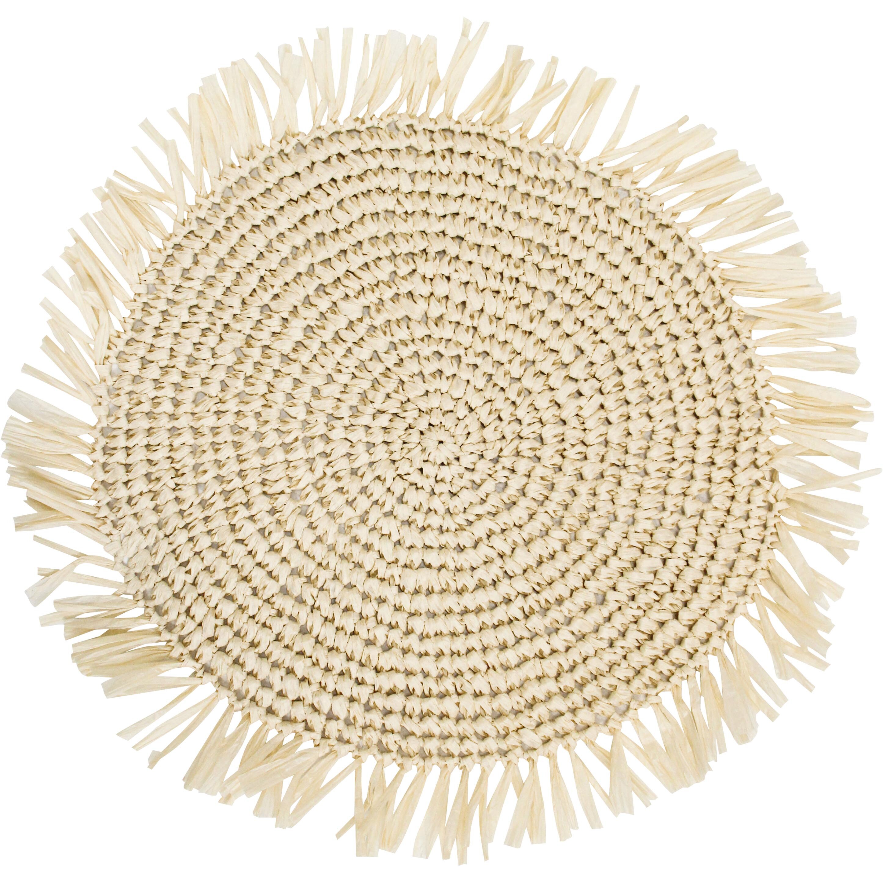 Table Centre Raffia Mat Bleach