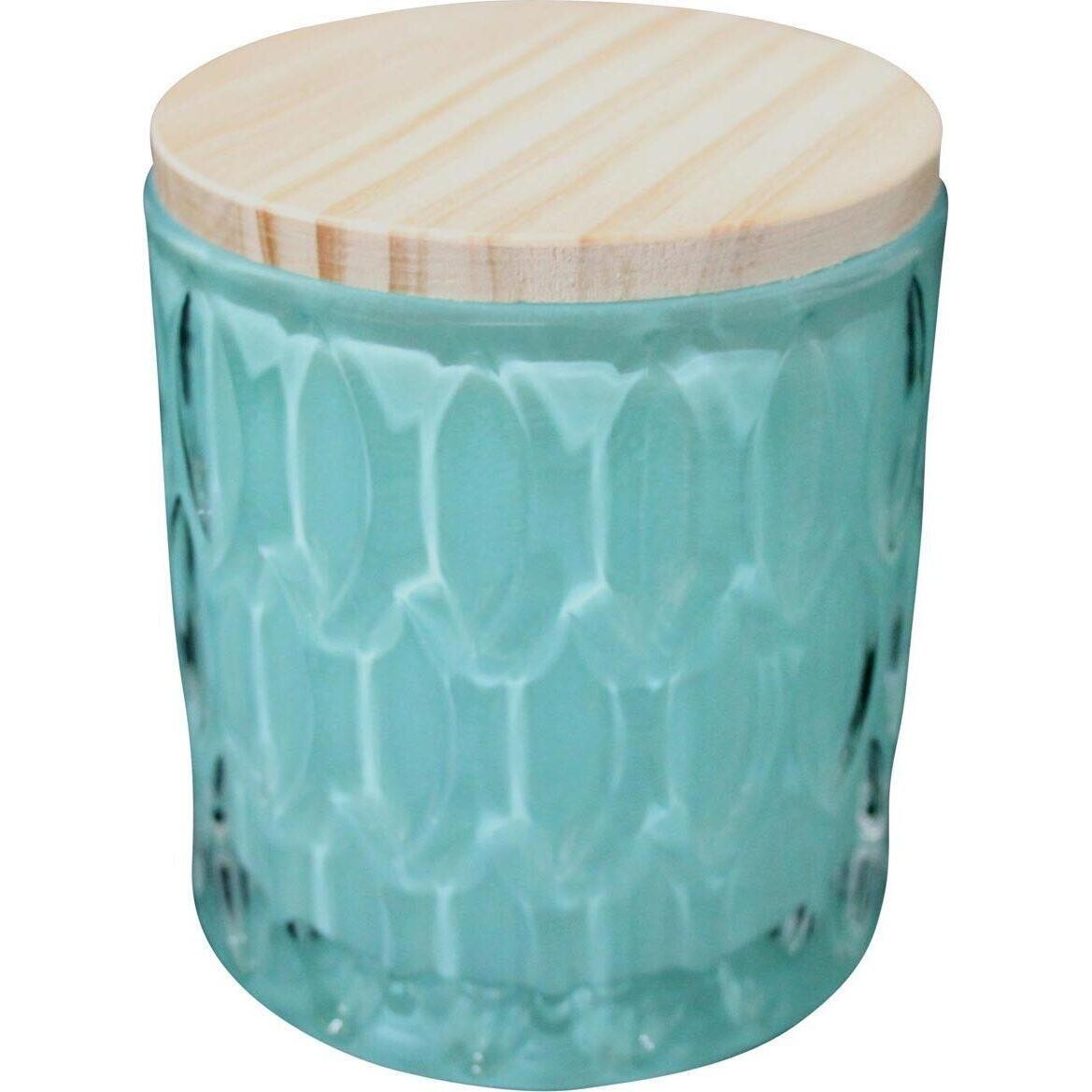 Glass Jar Bubble Long Teal