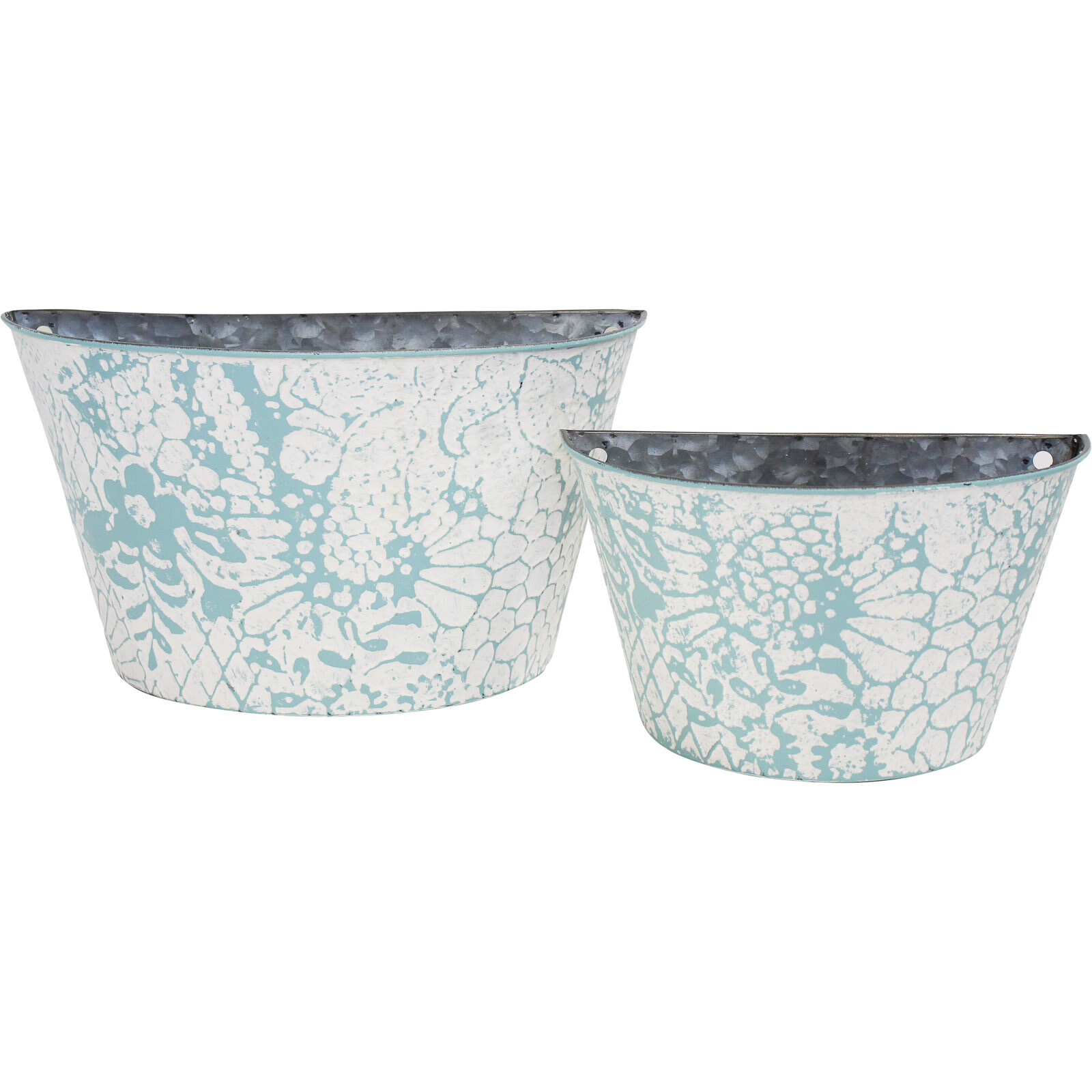 Wall Planters S/2 Vintage Blue