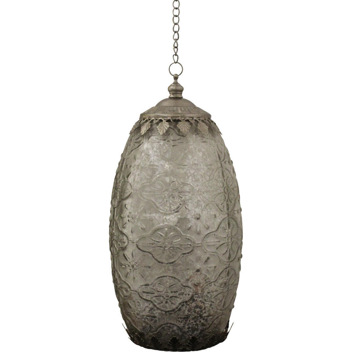 Lantern LED Tall Silver