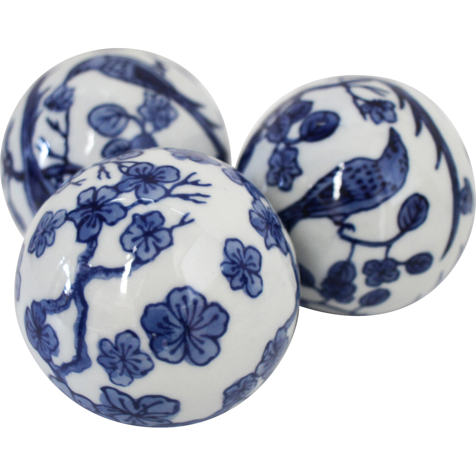 Porcelain Blossom Balls Mix S/3
