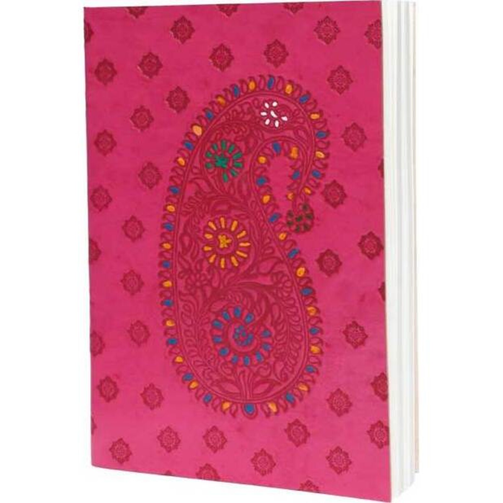 Leather Notebook - One Paisley Pink