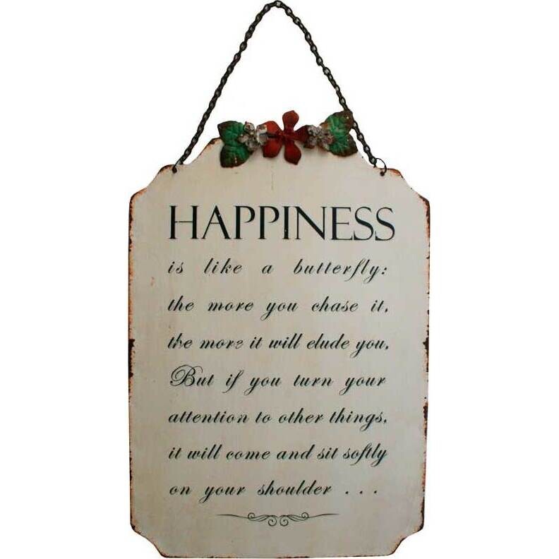 Tin Sign - Happiness