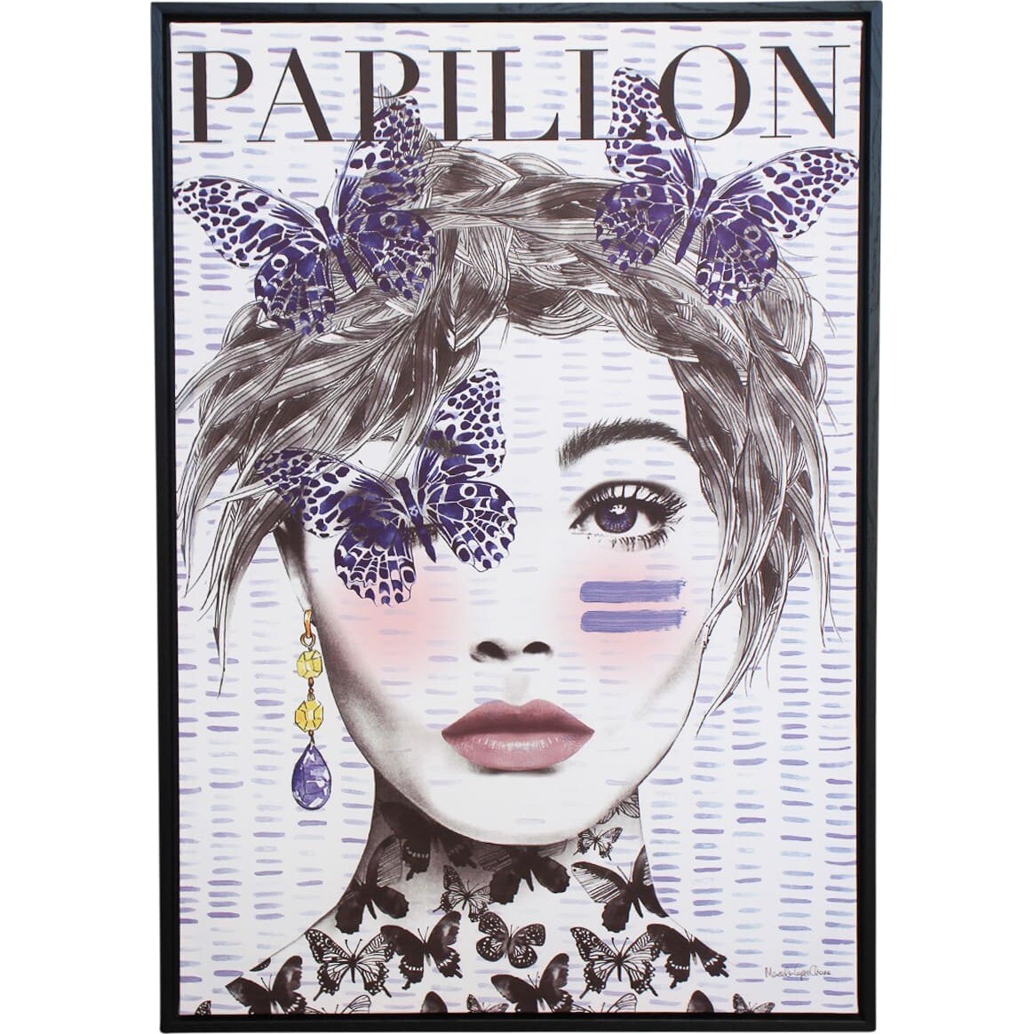 Framed Canvas Papillon