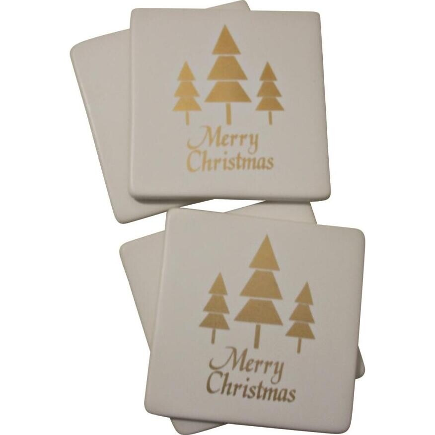 Coasters Merry Christmas S/4