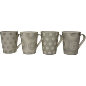 Coffee Mugs Silver Dot