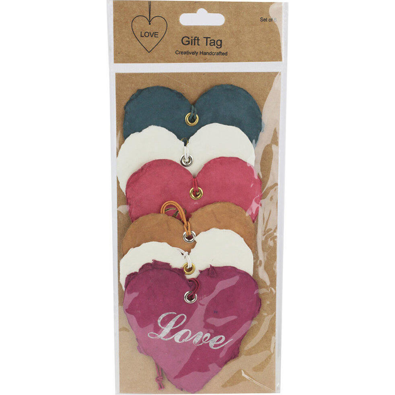 Heart Gift Tags Love Multi S/6