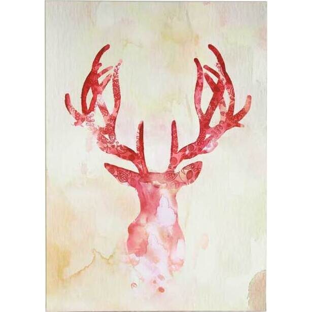 Canvas  Deer Pink