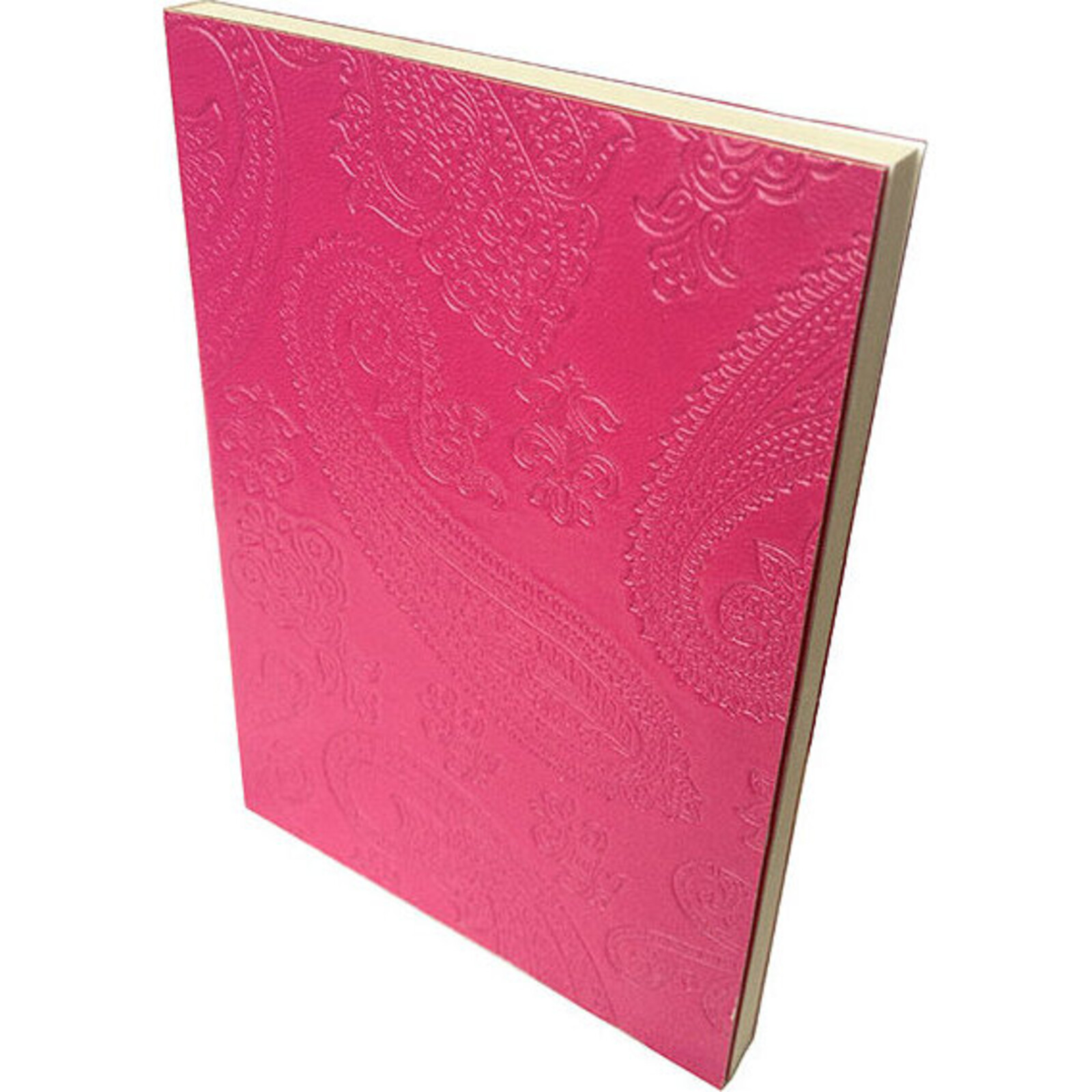 Pink Paisley Leather Notebook