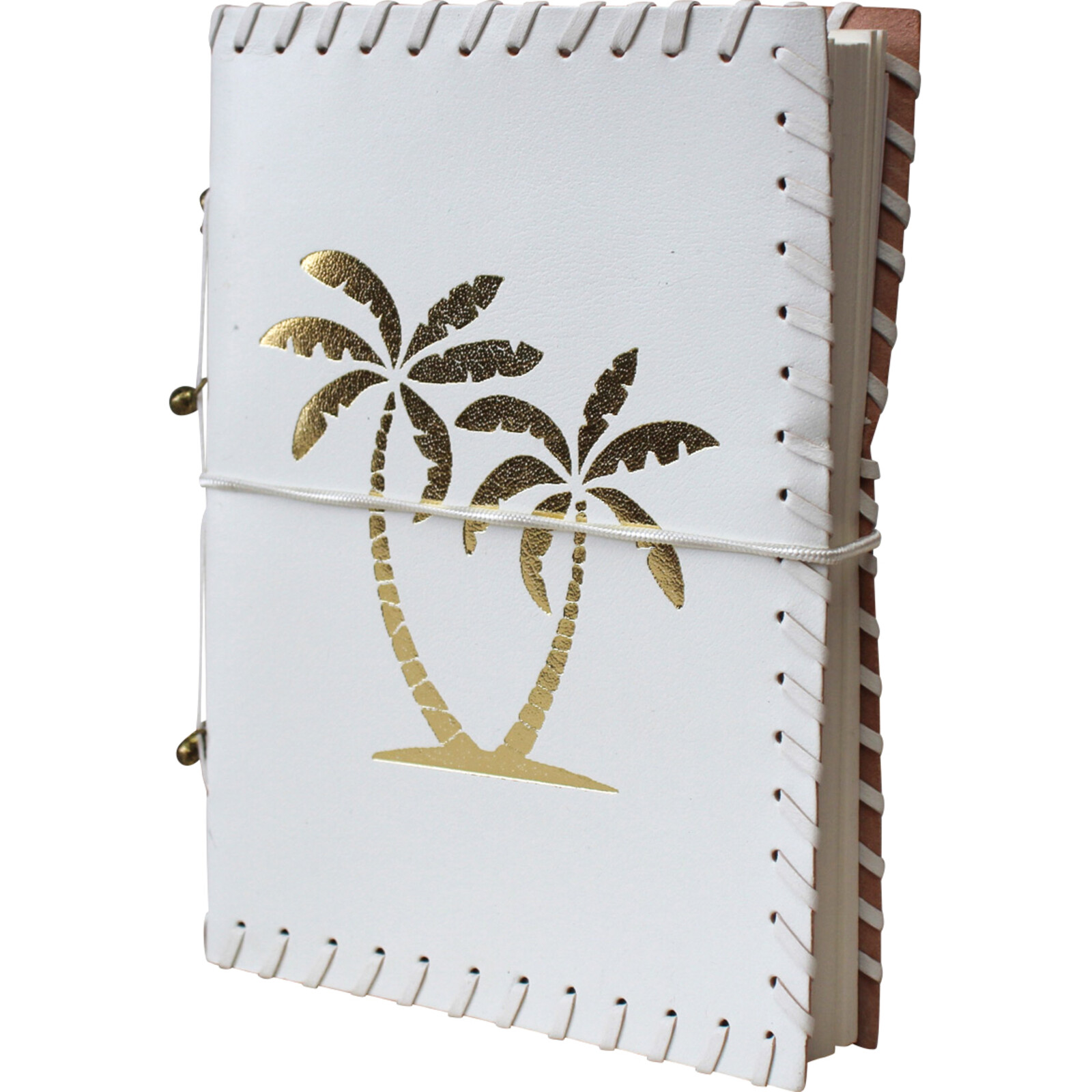 Leather Notebook Palm White