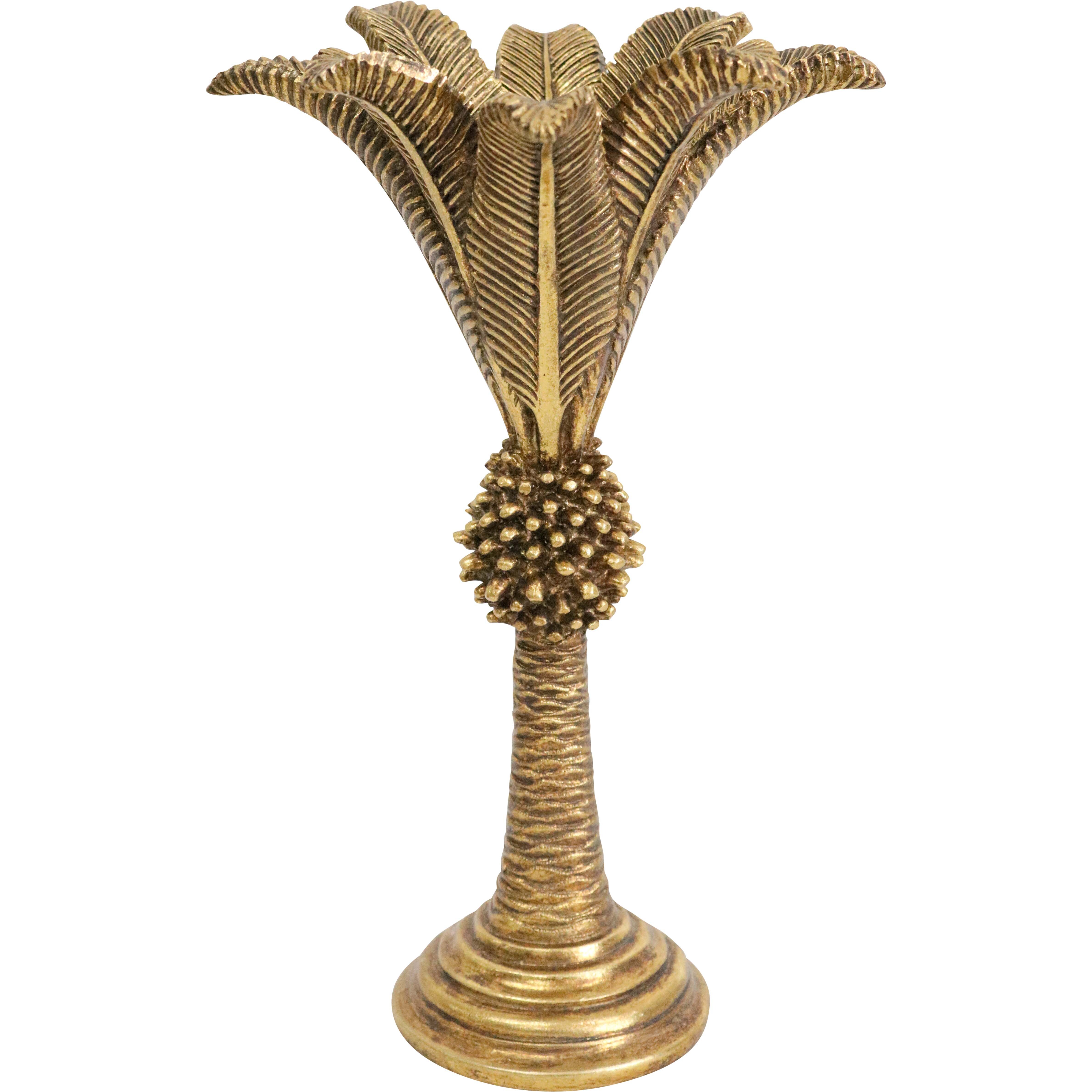 Queen Palm Candle Holder Med