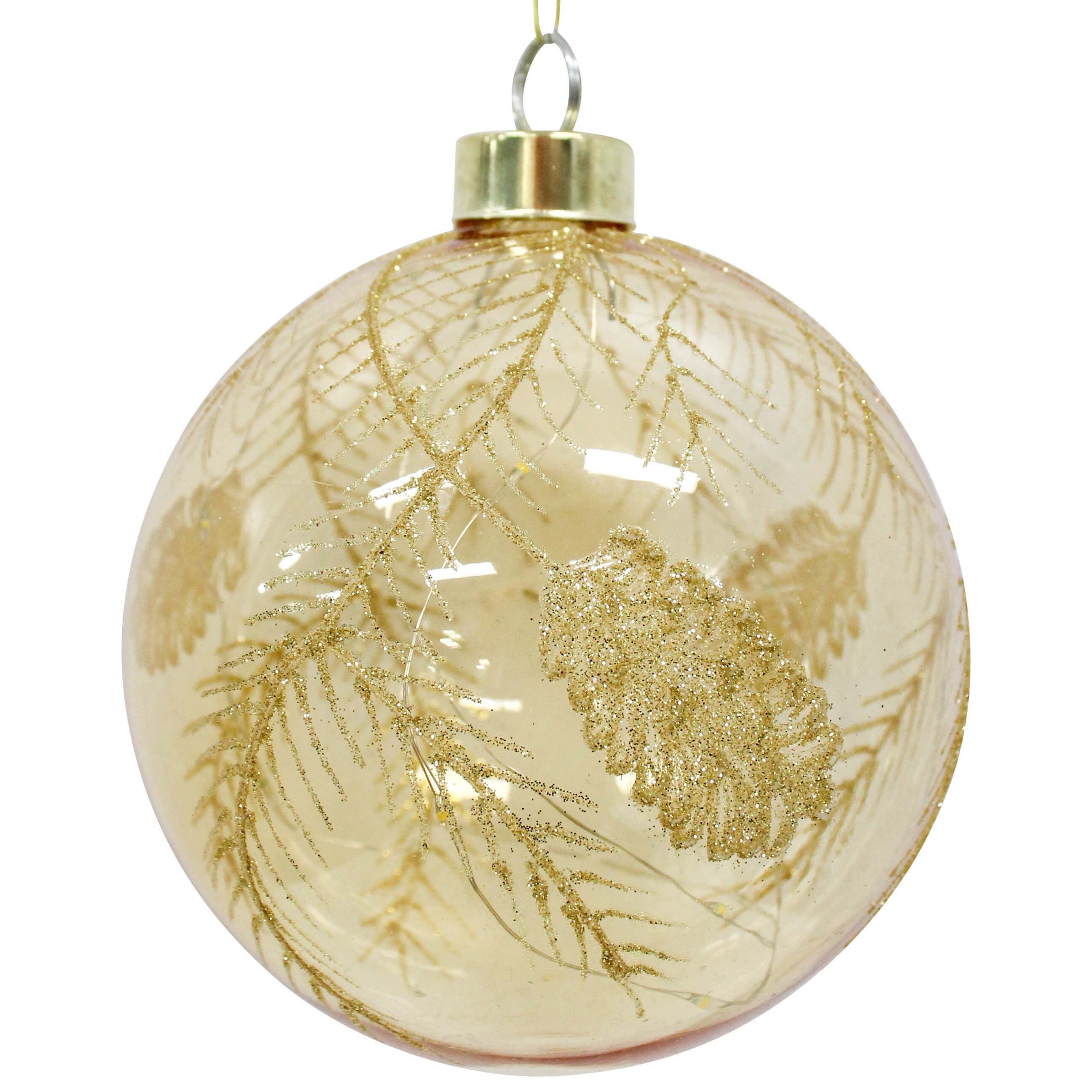 LED Glass Bauble XL Botanical