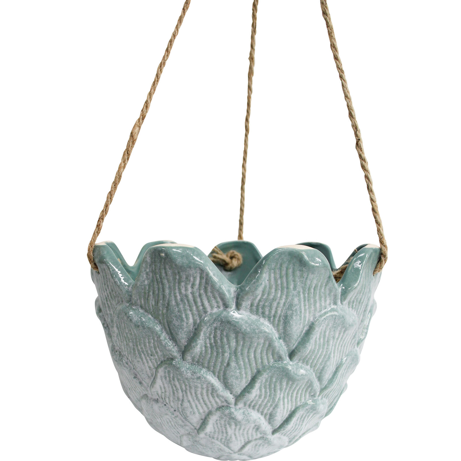 Hang Planter Shell Jade Lrg