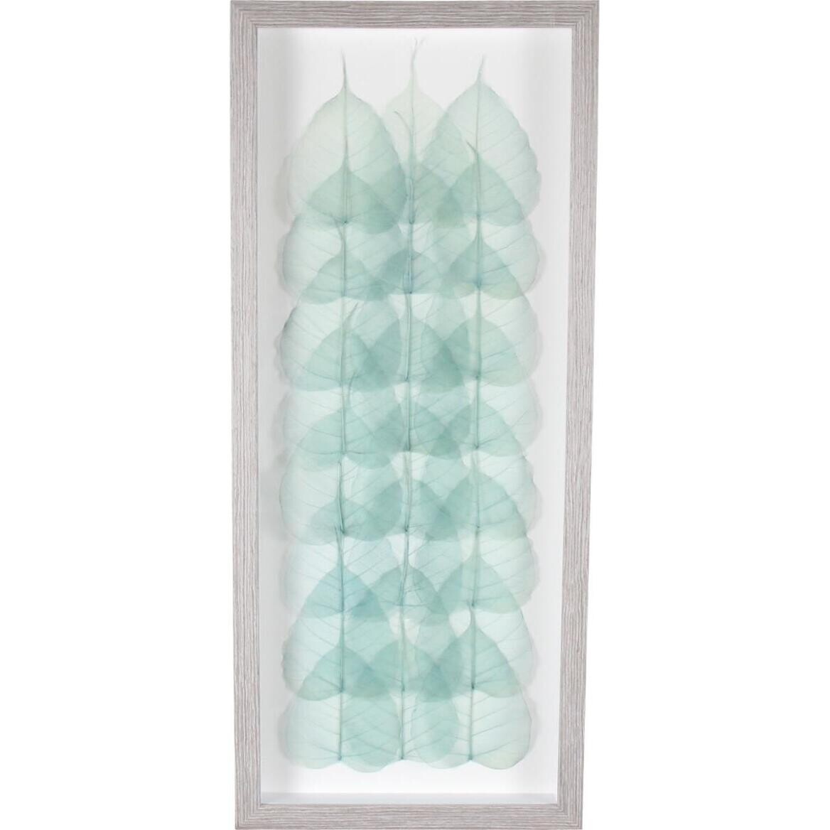 Framed Leaf Wall Art Teal