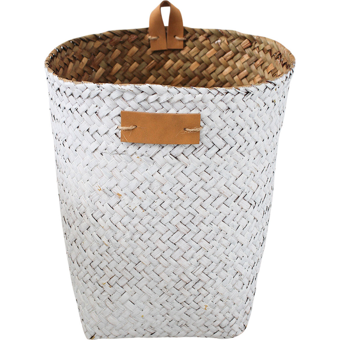 Woven Tidy/Planter White/Nat Med