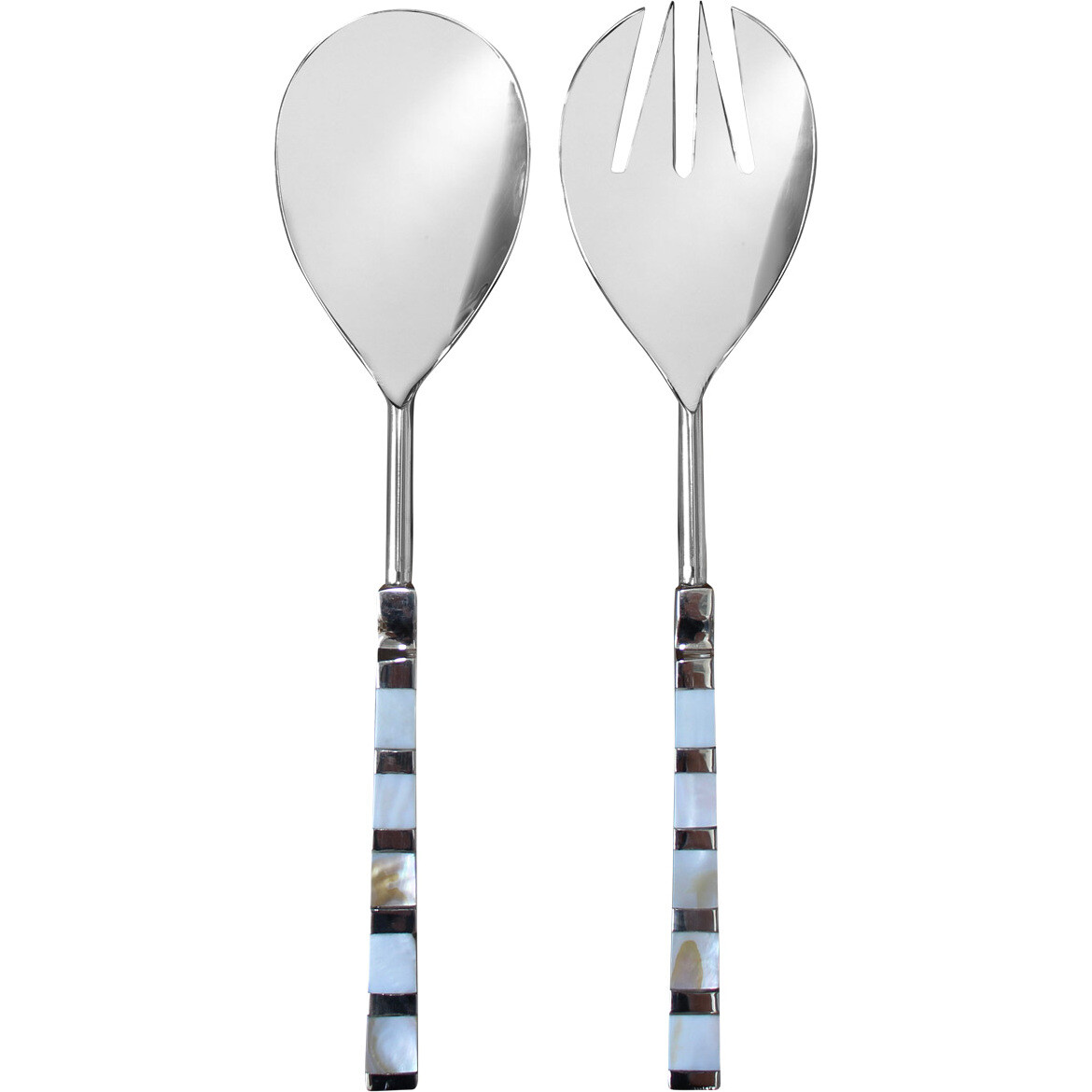 Salad Servers White Bone S/2