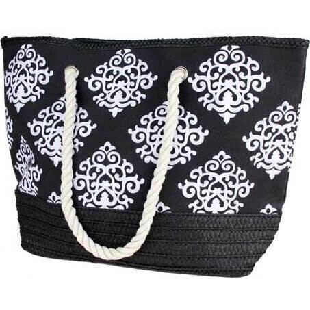 Beach Bag Split Baroque Black