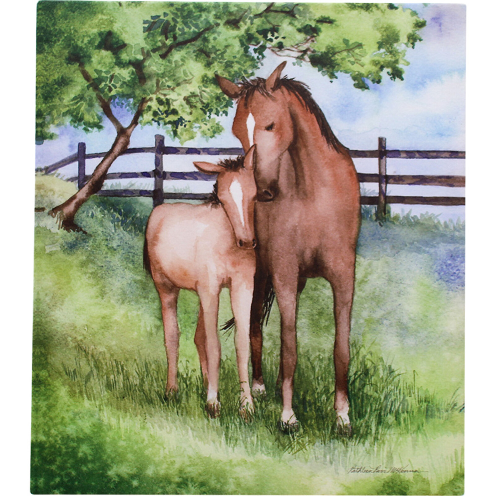 Canvas Horses Pair