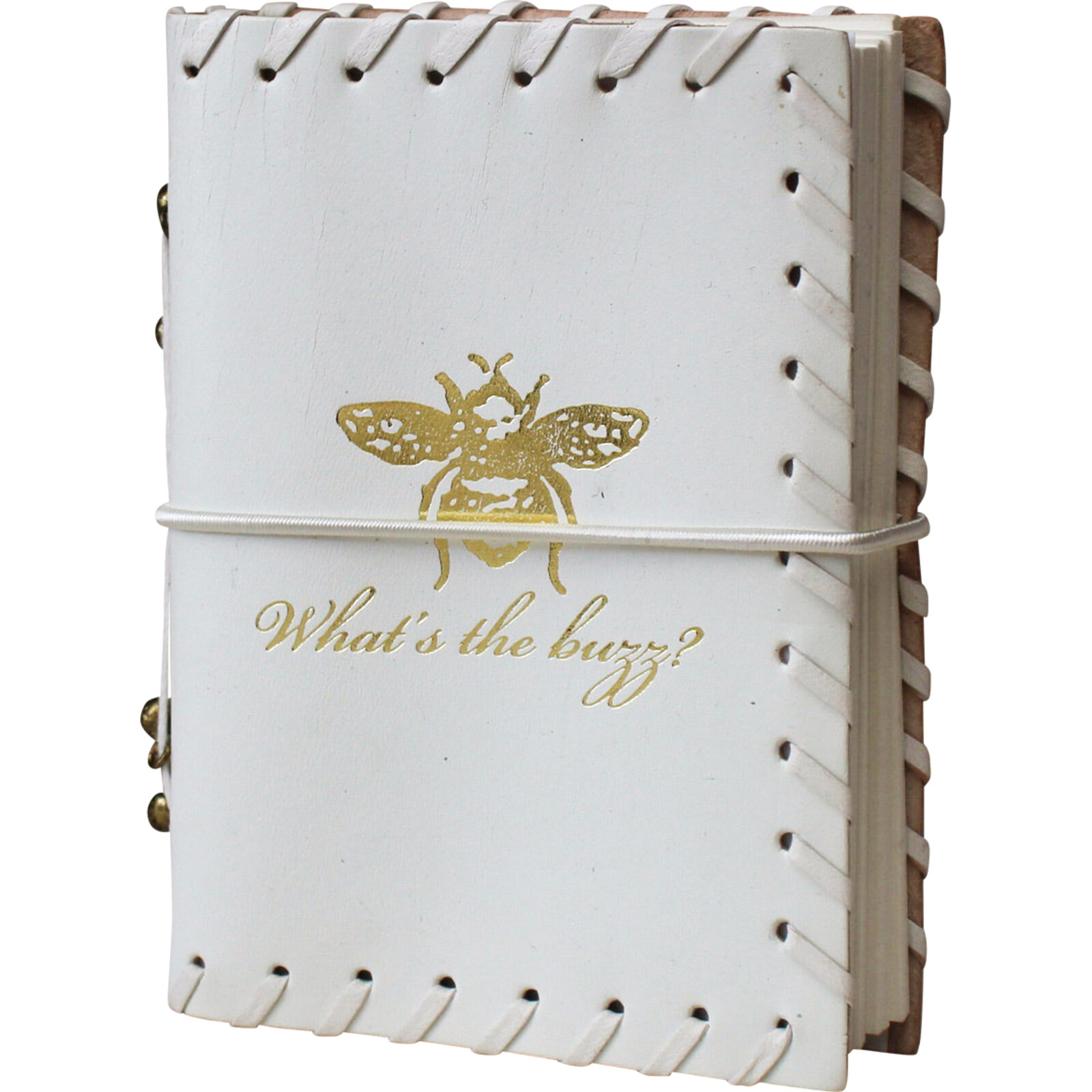 Leather Notebook Buzz White