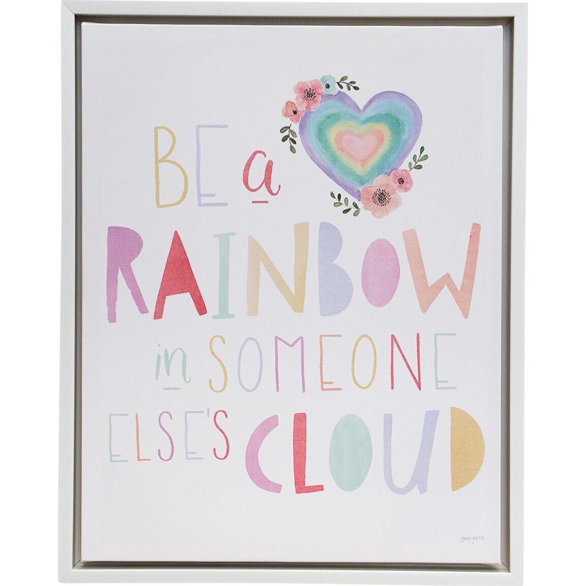 Framed Canvas Be A Rainbow