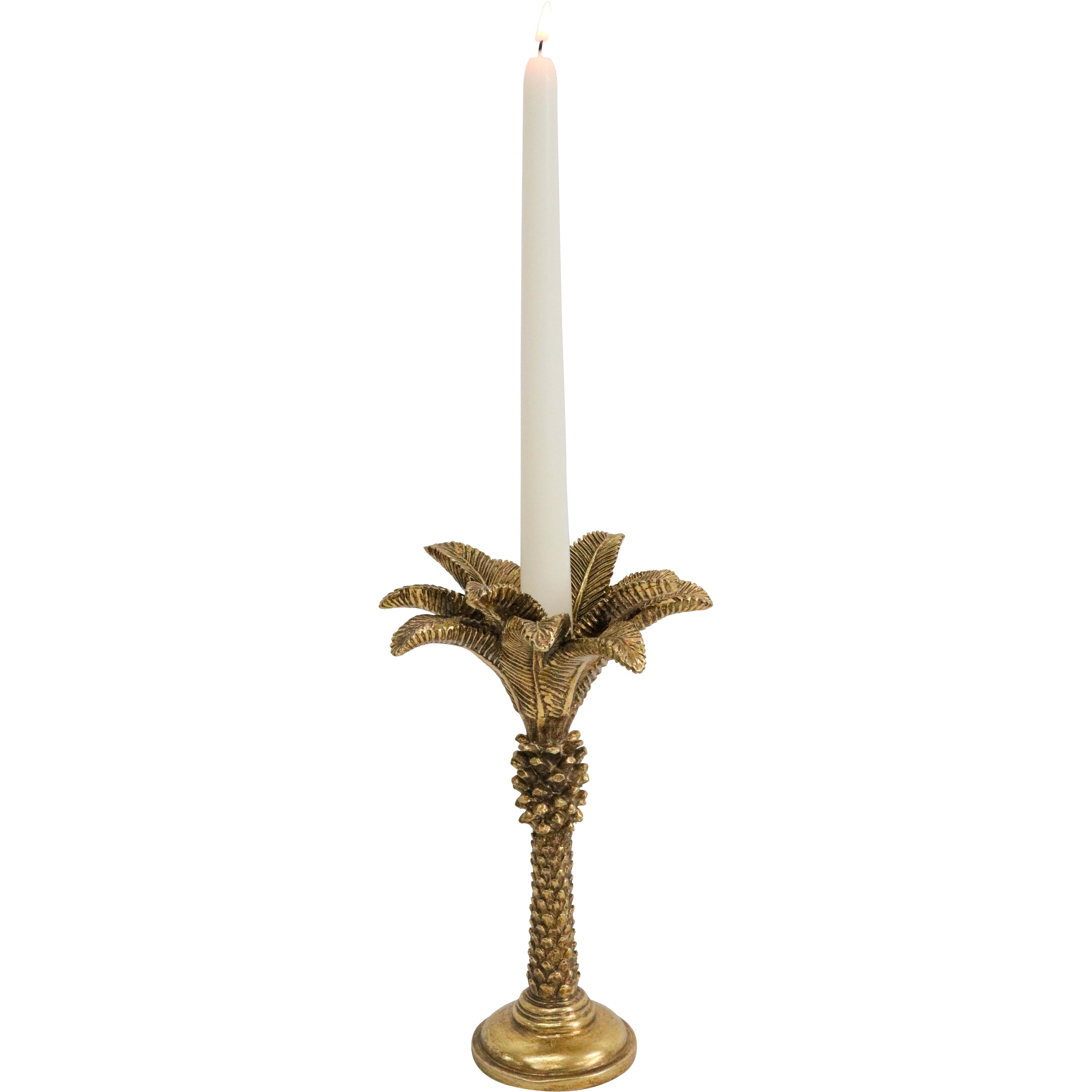 Queen Palm Candle Holder Lrg