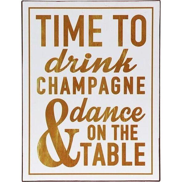 Tin Sign Champagne Dance