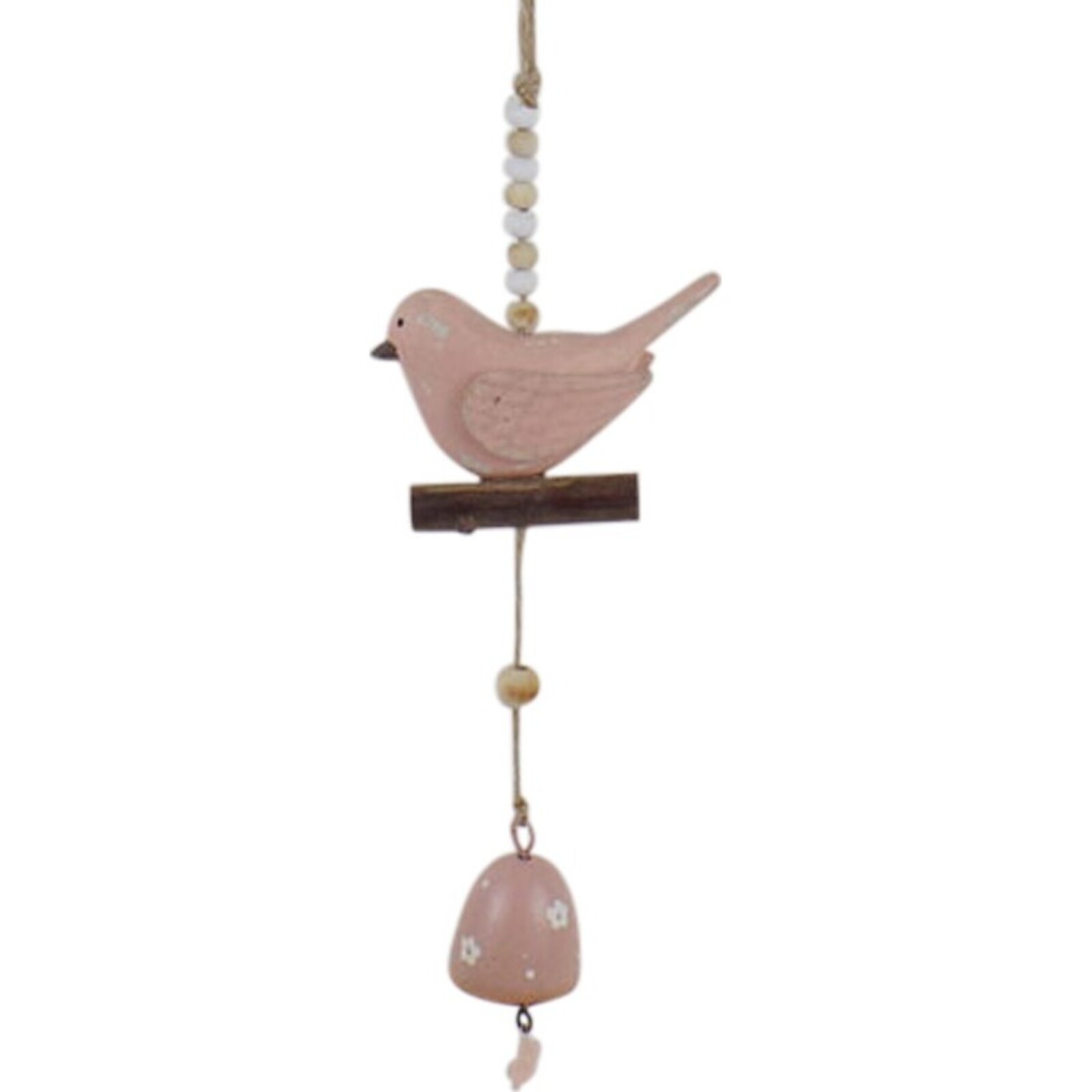 Hanging Bird Bell Pink