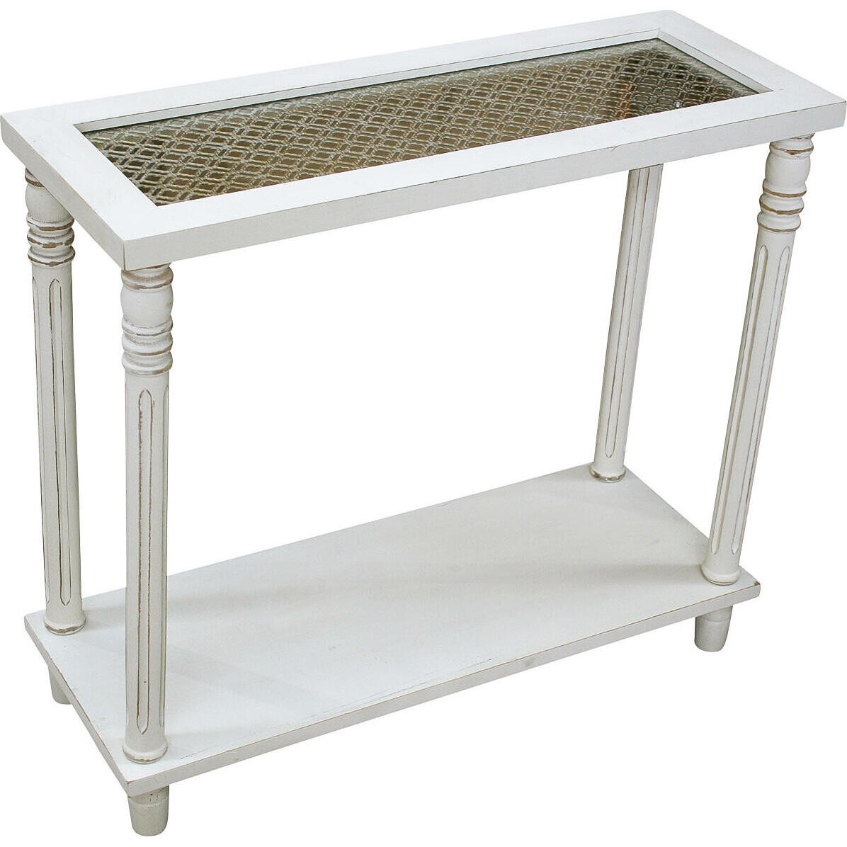 Console Vidrio Glass Insert White 