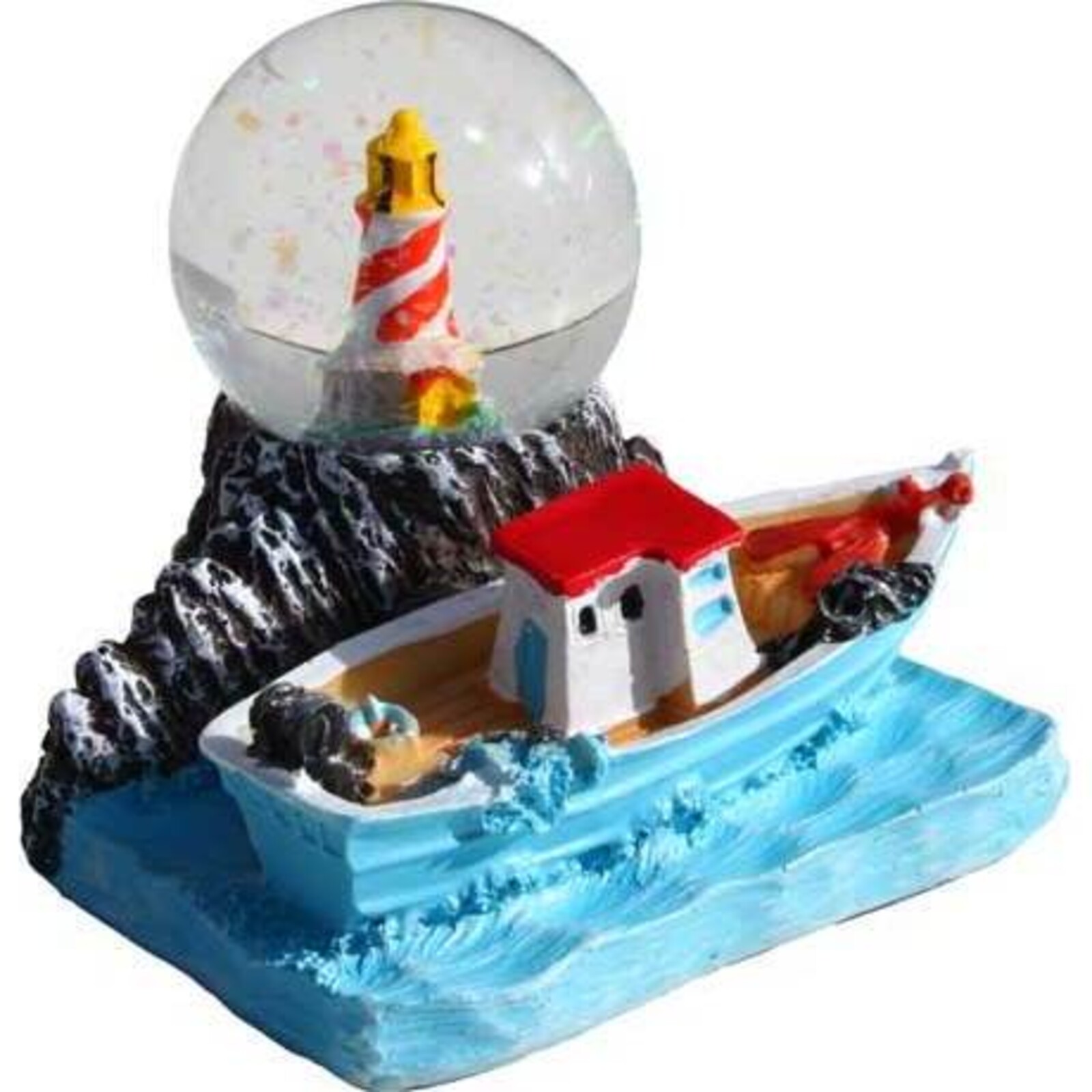 Lighthouse Snowdome Tug Boat