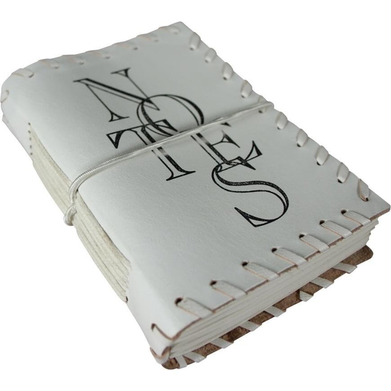 White Leather Notebook Notes