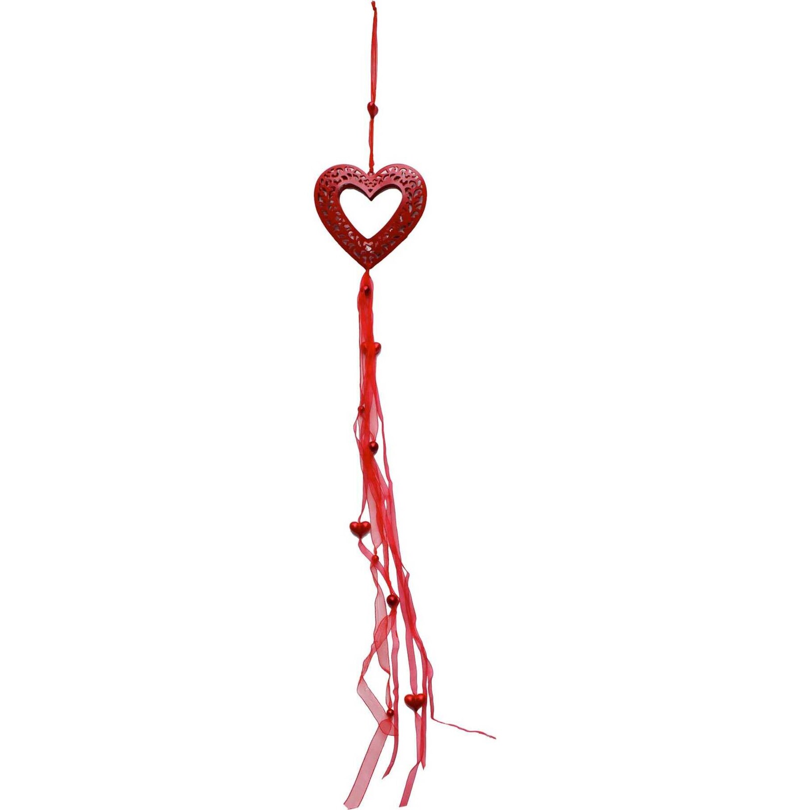 Hanging Heart Red Tassel