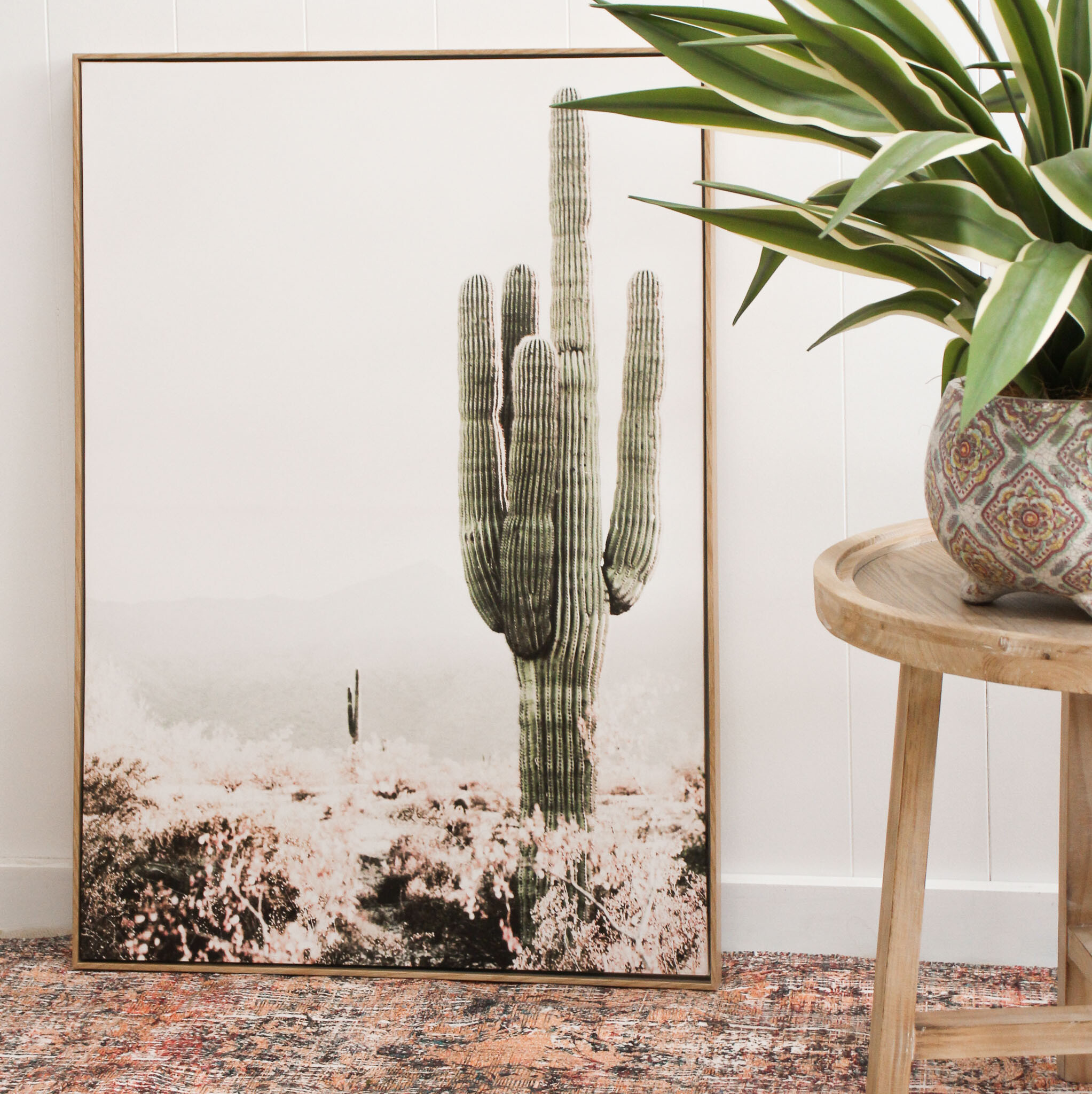 Framed Canvas Cactus