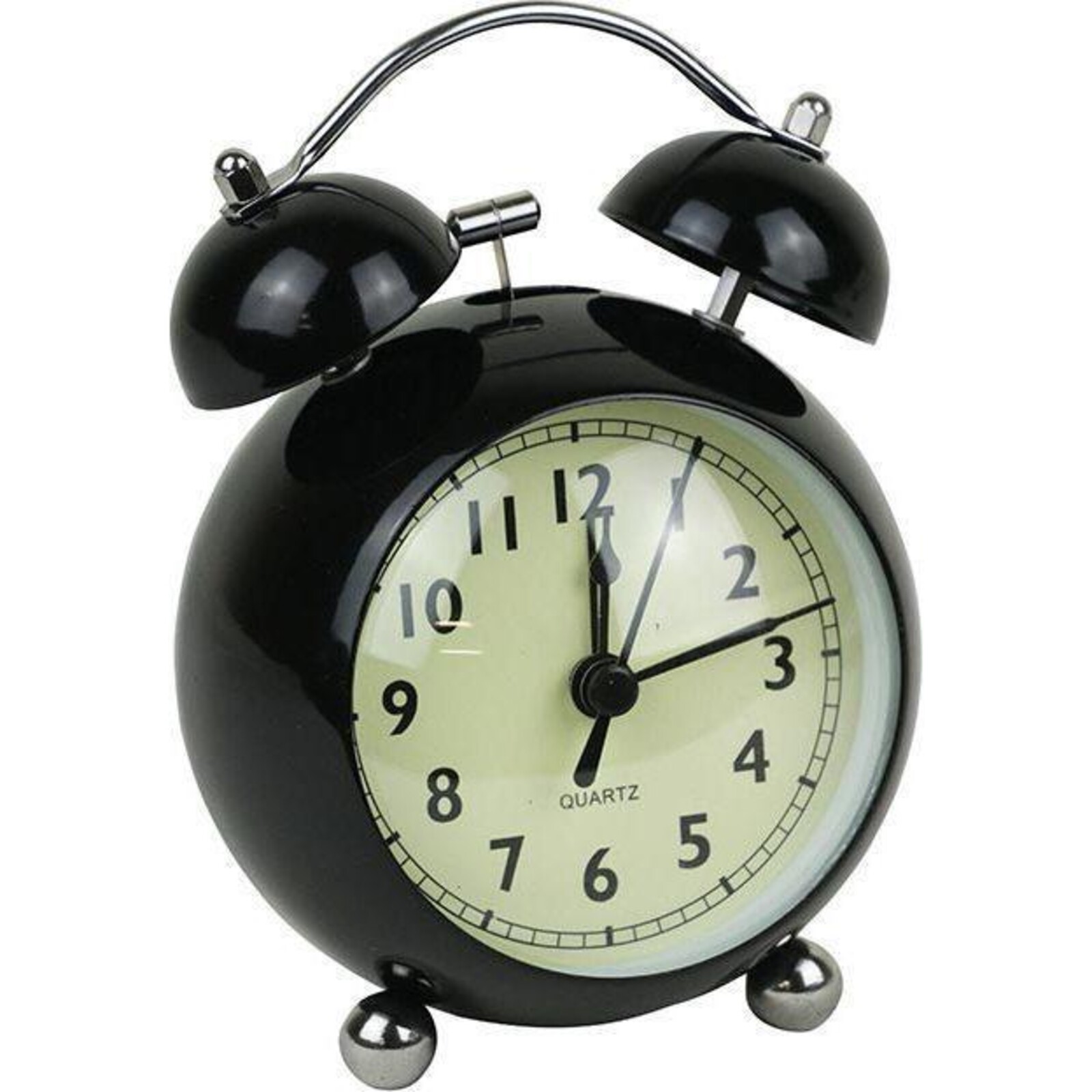 Alarm Clock Curve Black Small