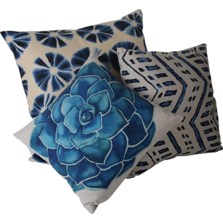 Cushion Blue Shabori