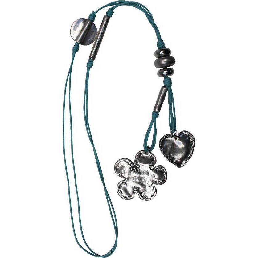 Necklace Flower Aqua