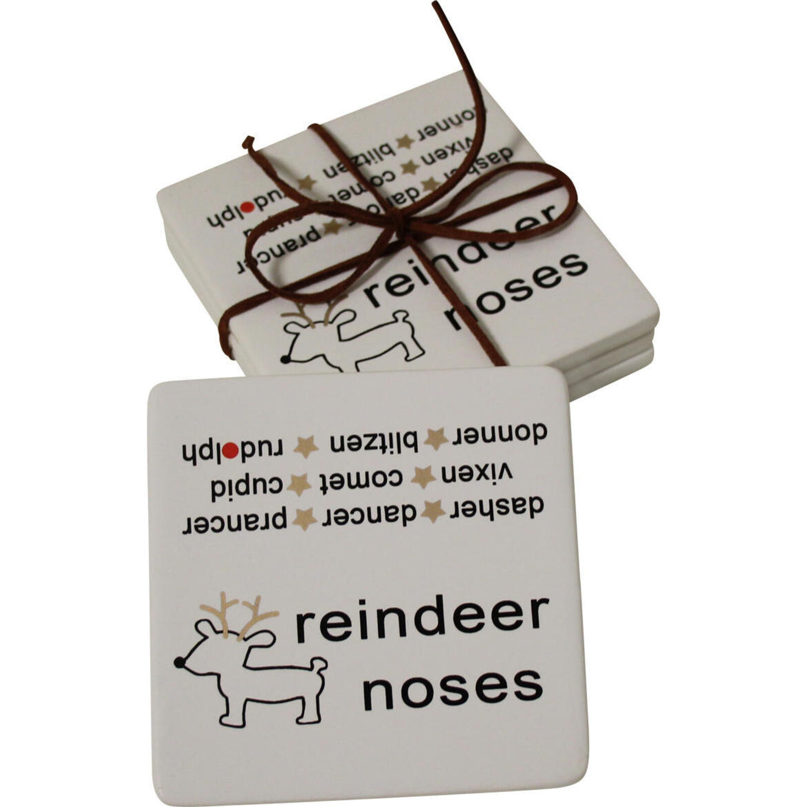 Coasters Reindeer Noses S/4