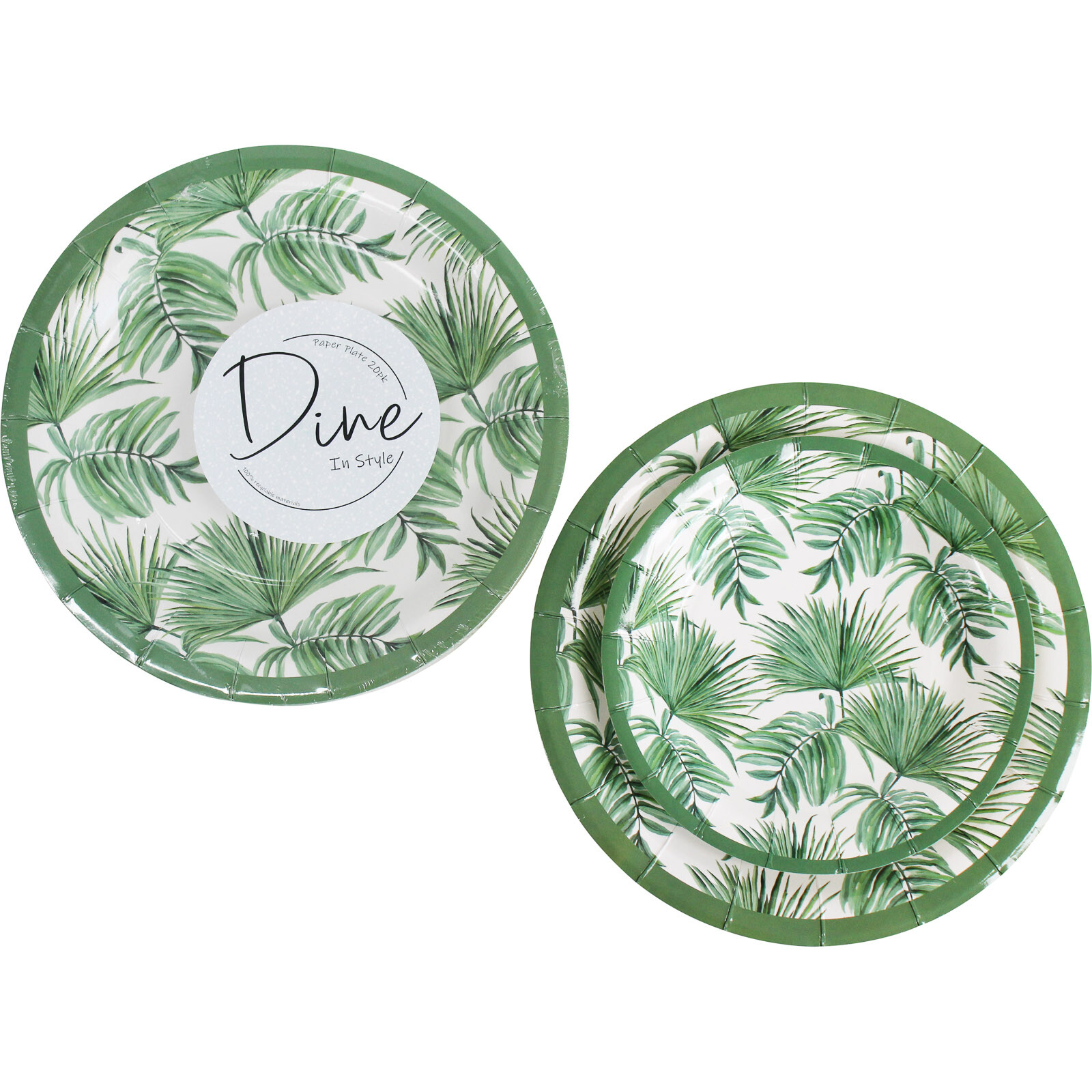 Paper Plate Set/20 Tropic Lrg