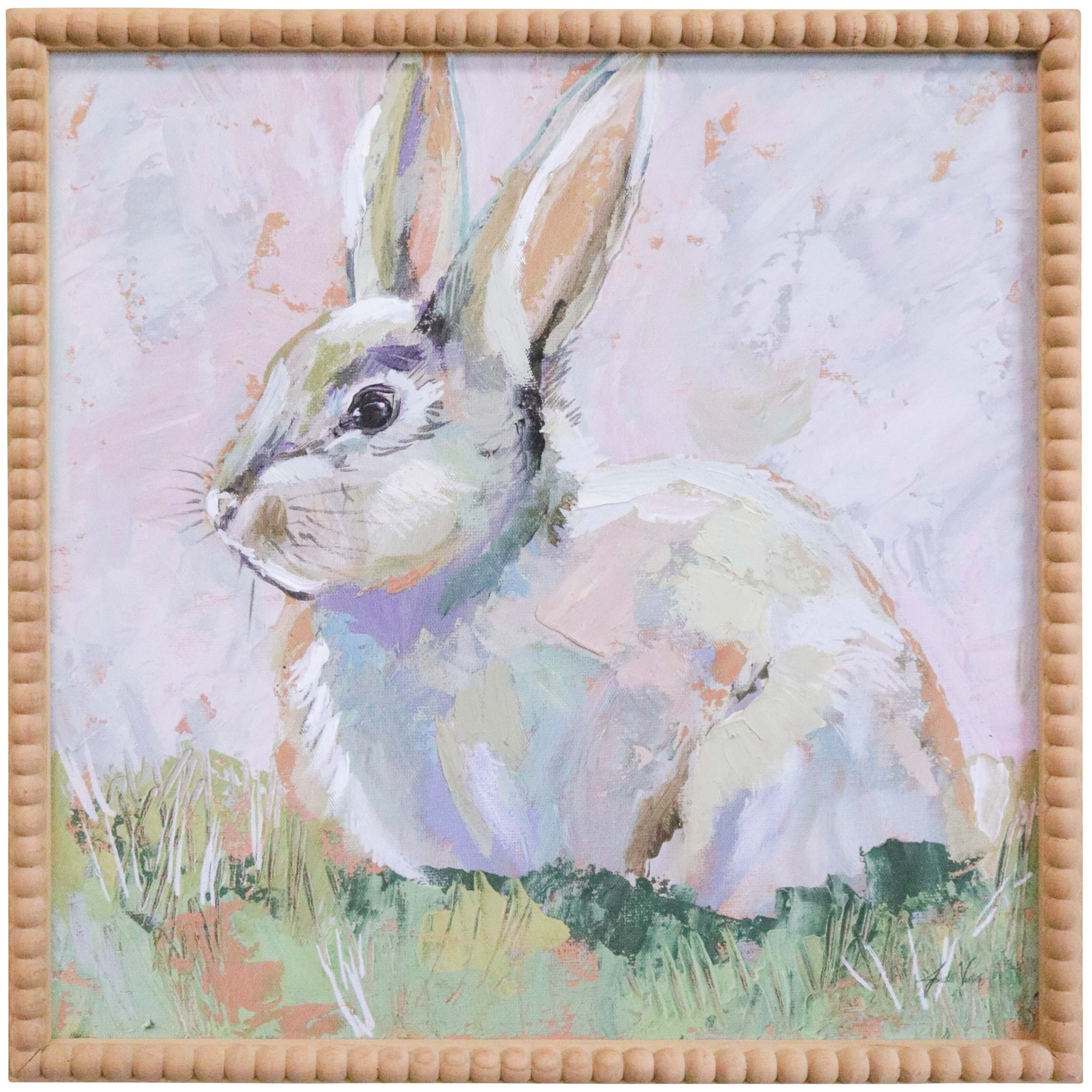 Framed Canvas Rabbit