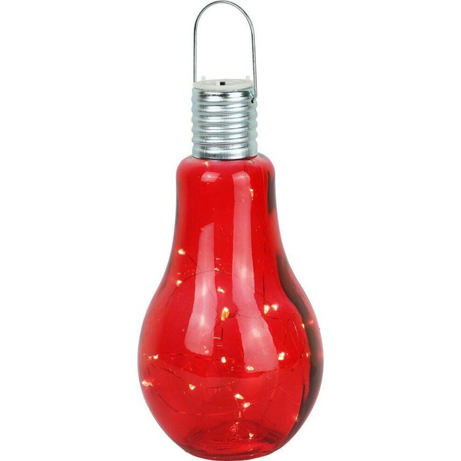 Hanging Light Bulb Red Lg