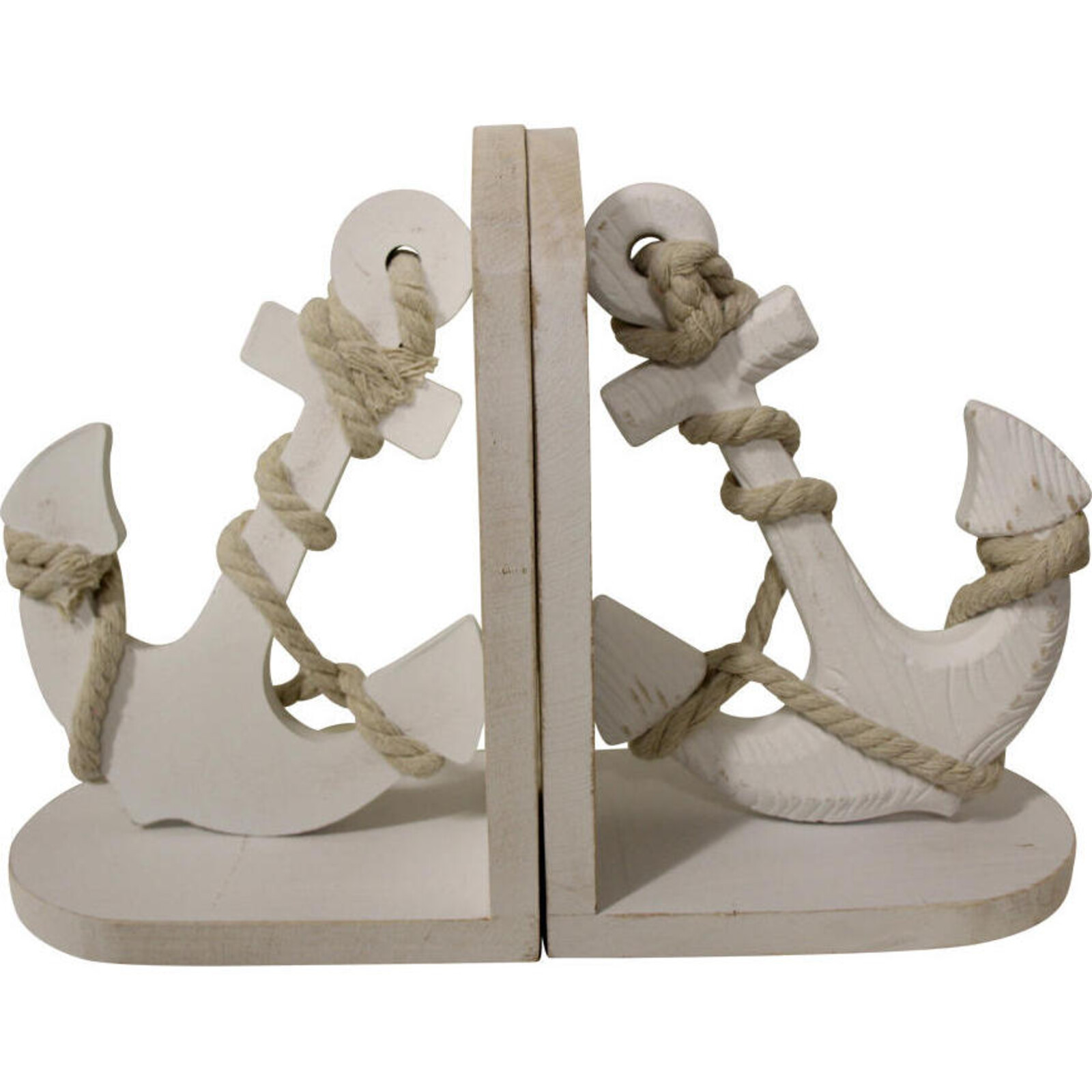 Bookends Anchor Whitewash (pair)