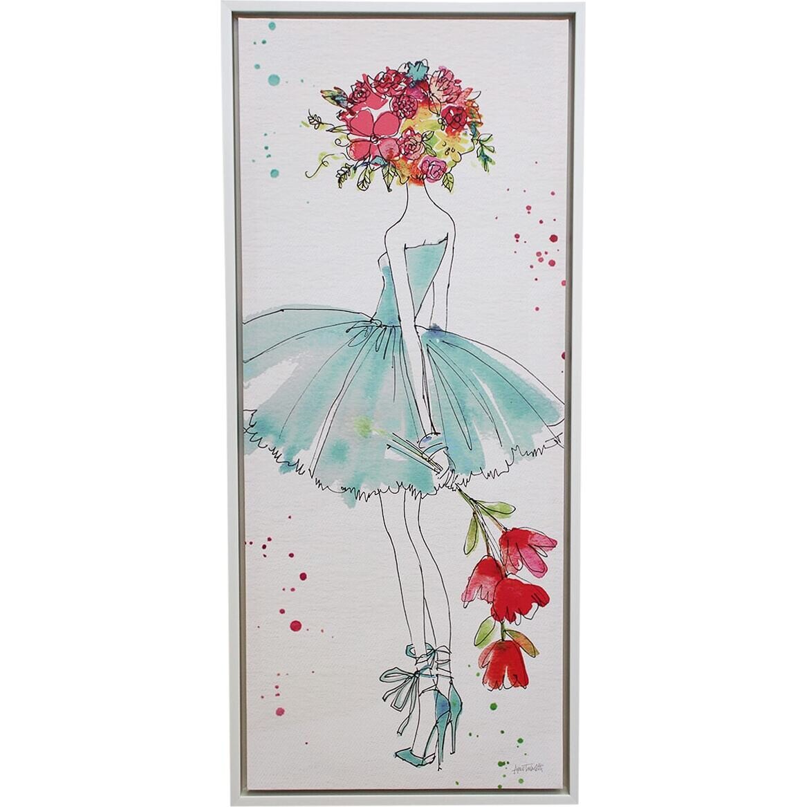 Framed Canvas Floral Figure 1