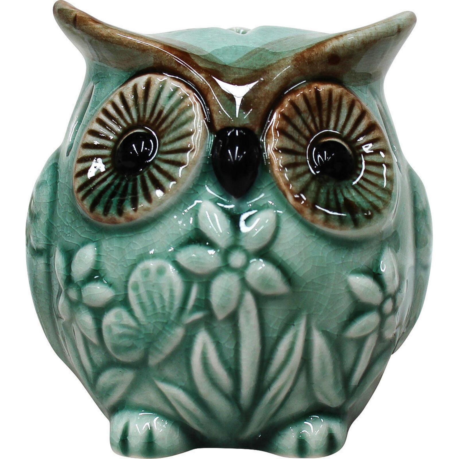 Ceramic Votive Owl Tea Floral