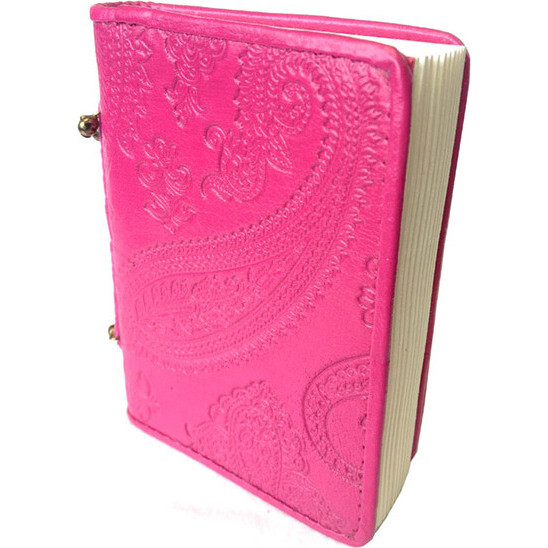 Leather Notebook Pink Sellado SML