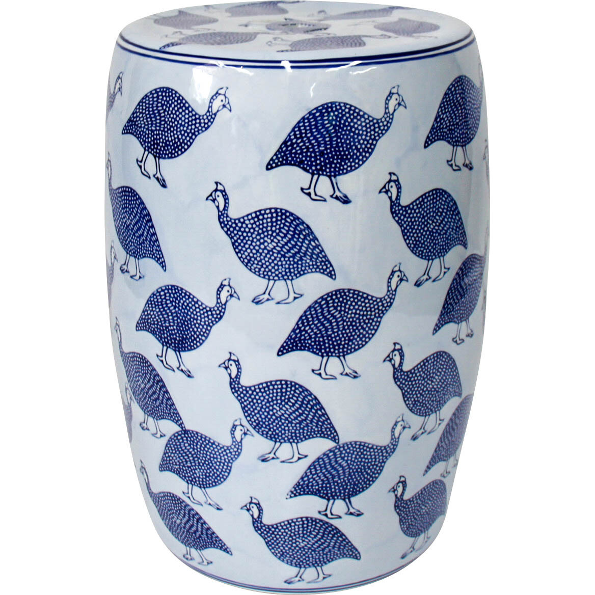 # Stool Blue Guinea Fowl